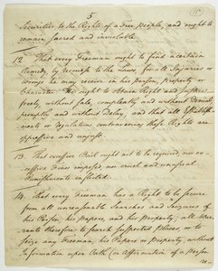 権利章典、1789年に連邦政府ホールで署名されたコピー（紙にインク）